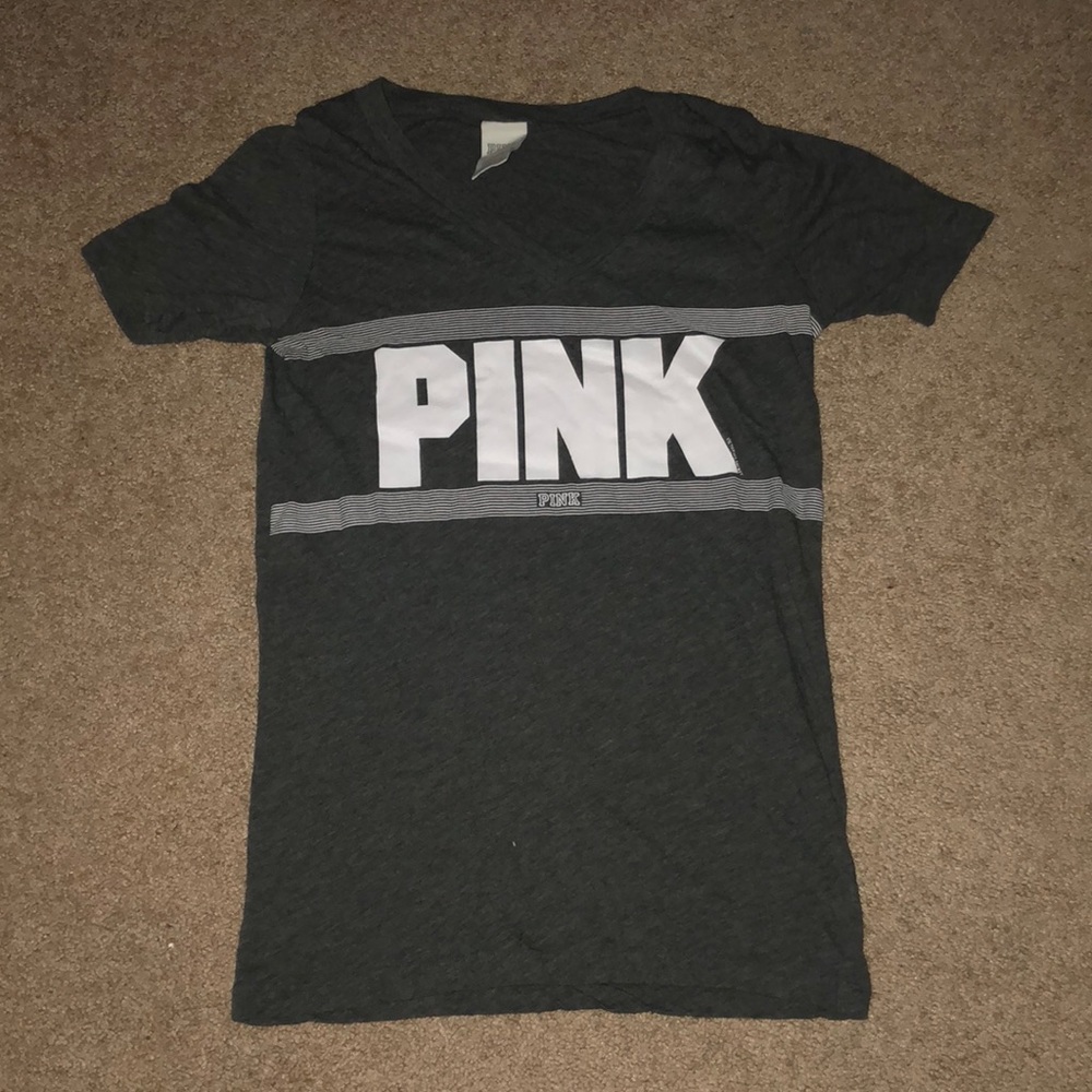 Victorias Secret Pink gray vneck